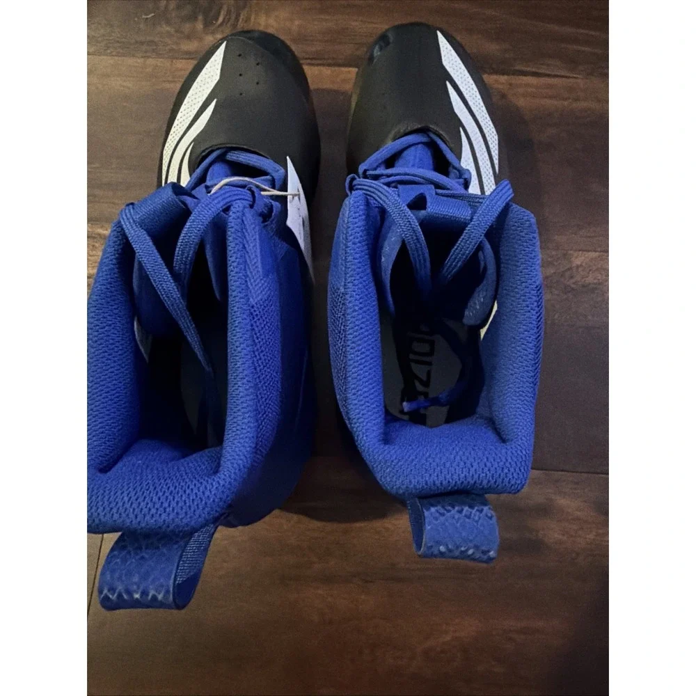 New Nike Adidas Adizero Chaos Football Cleats Size 12 Black Blue